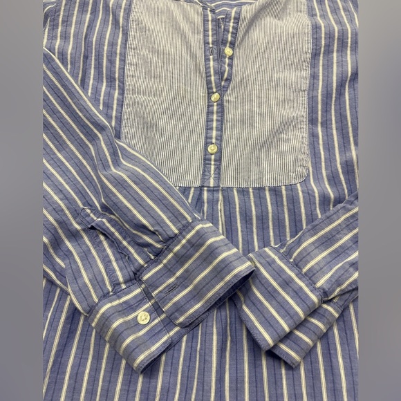 Old Navy Blue & White Striped Poplin Popover Tunic Shirt  Plus size Women XXL - Picture 6 of 12